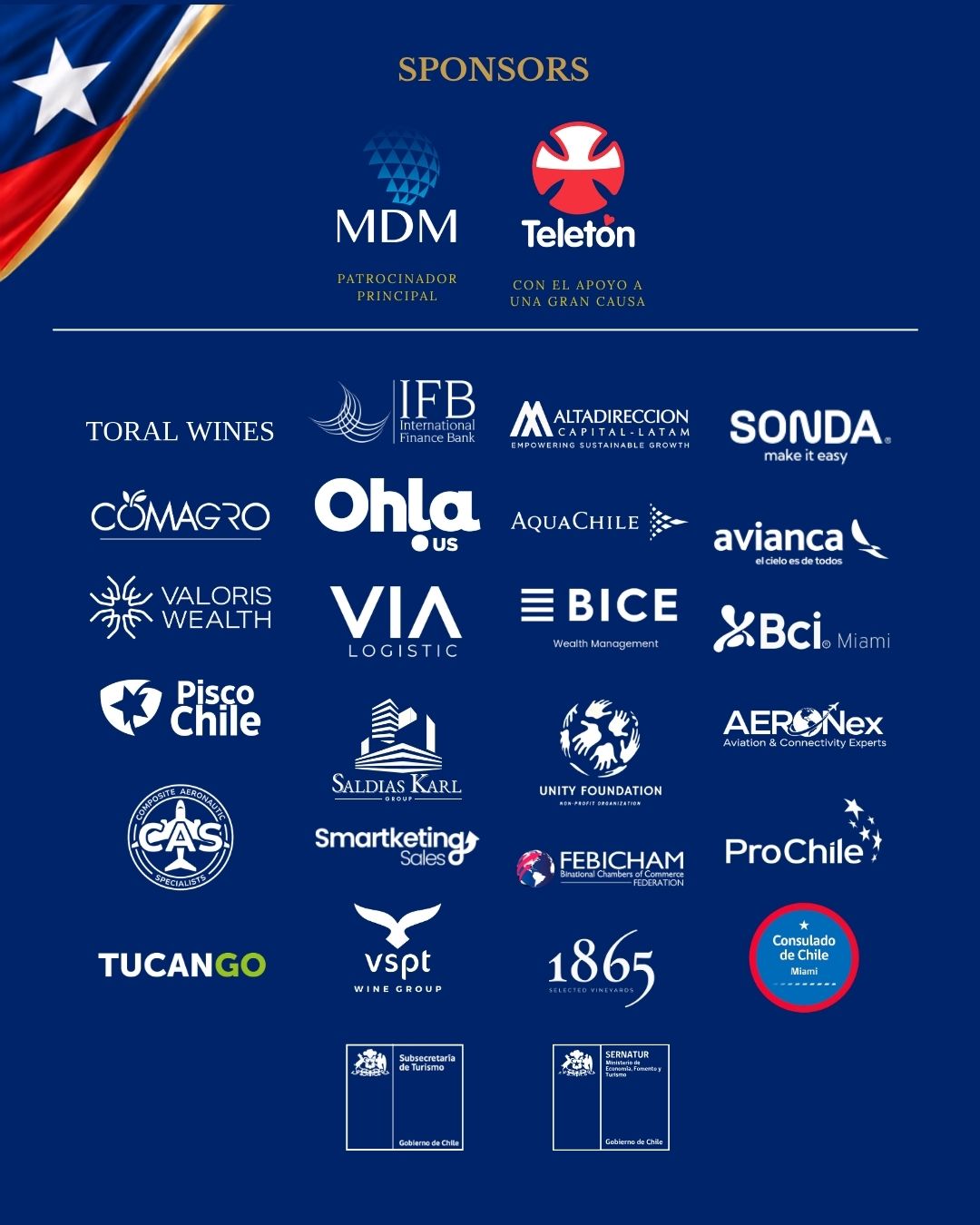 Auspiciadores y organizaciones colaboradoras de La Gran Fiesta de Chile 2026